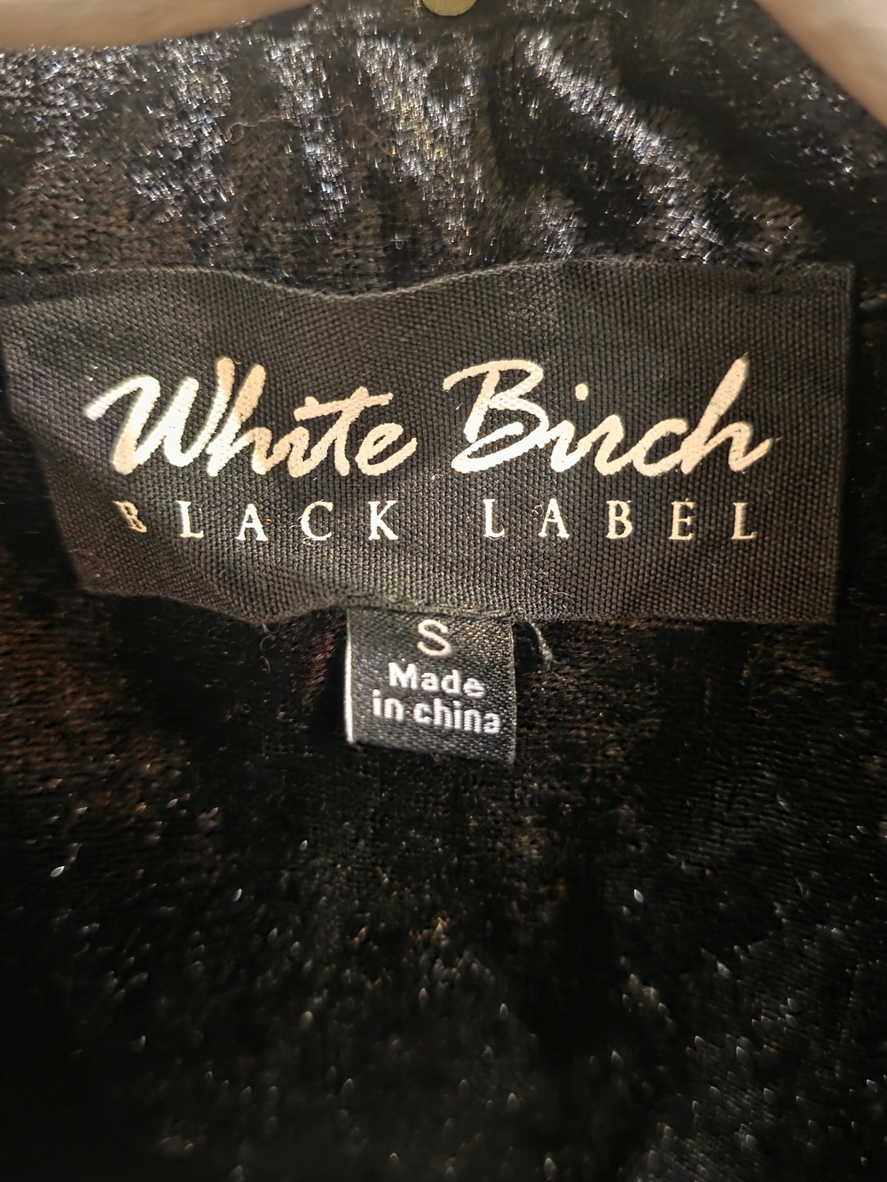 white birch Black Sequin Button-Up Shirt Jacket - Picture 3 of 3